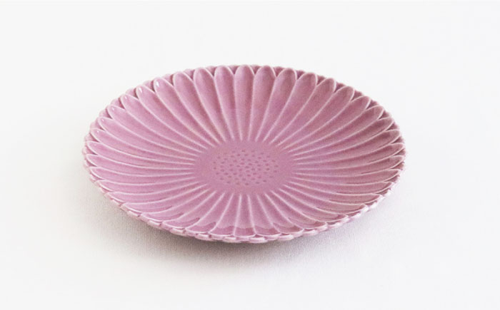 【波佐見焼】マリーゴールド プレート M パープル 2枚セット【翔芳窯】 [FE40]