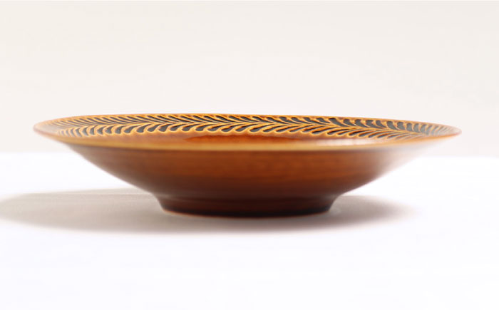 【波佐見焼】ローズマリー マルチ ボウル アメ【翔芳窯】 [FE44]