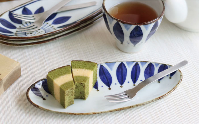 【波佐見焼】スリム オーバル プレート ・カップ セット ペタル【翔芳窯】 [FE48]