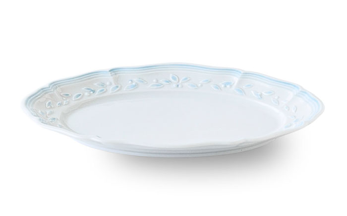 【波佐見焼】ombre de fleur オリーブオーバル palette blue 4枚セット【翔芳窯】 [FE487]