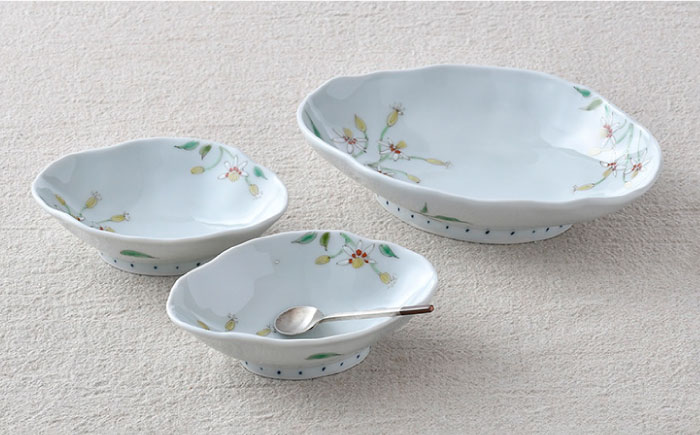 【波佐見焼】仙人草 深鉢・小鉢 3点セット【藍水】 [GB33]