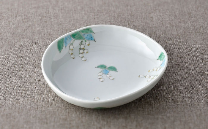 【波佐見焼】すずらん 盛鉢 ホワイト【藍水】 [GB48]