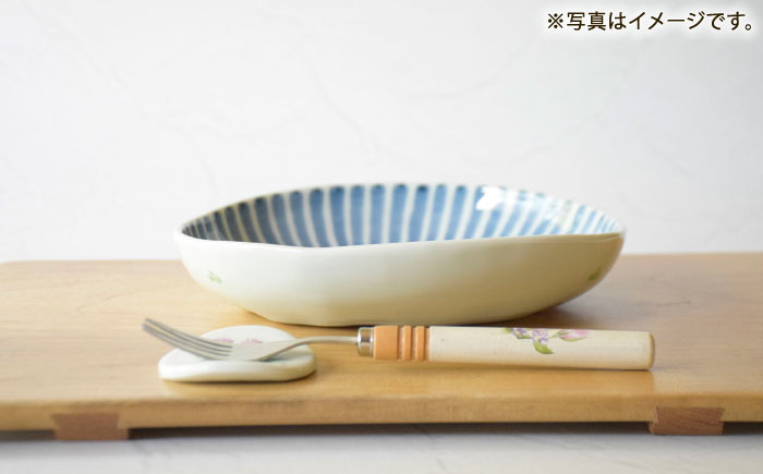 【波佐見焼】十草 三つ花 盛鉢【藍水】 [GB54]