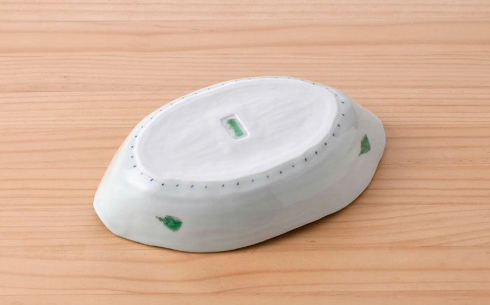 【波佐見焼】はくさんいちげ 楕円深鉢 1点【藍水】 [GB56]