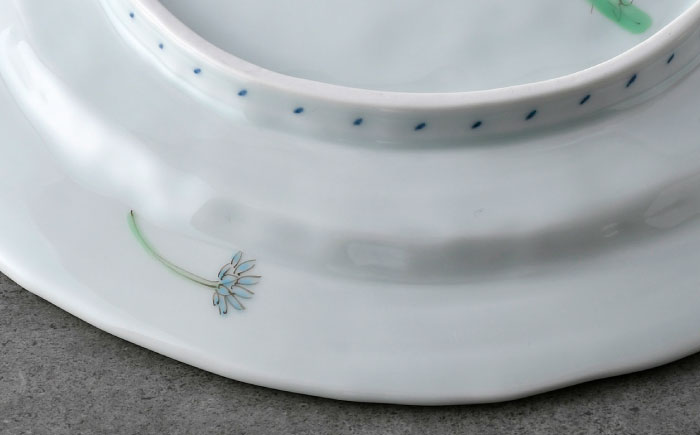 【波佐見焼】山紫陽花 8寸皿 1点【藍水】 [GB59]