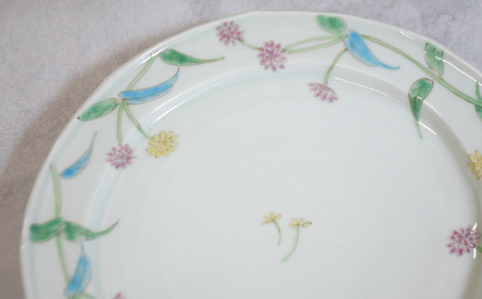 【波佐見焼】矢車草 8寸皿 1点【藍水】 [GB63]