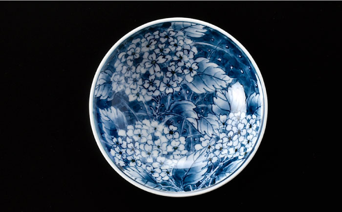 【波佐見焼】花絵盃・酒器 アジサイ【青以窯】 [HD08]