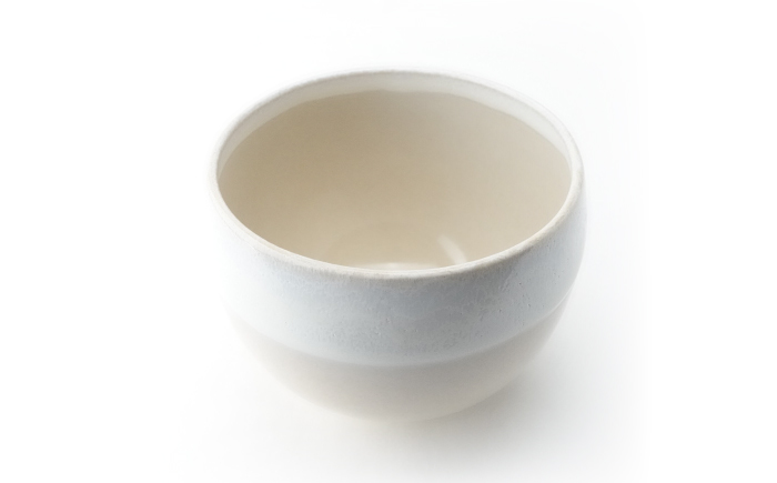 【波佐見焼】Folk Design ラウンドボウル 白釉白唐津流し 1点【玉有】 [IE45]