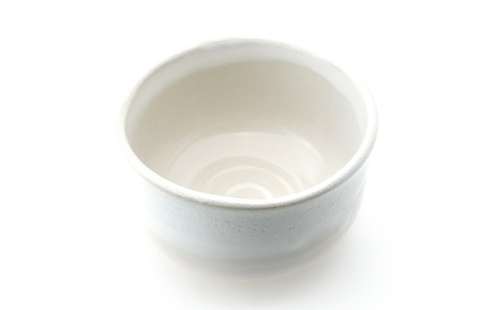 【波佐見焼】Folk Design 野点抹茶碗 白釉白唐津流し 1点【玉有】 [IE50]