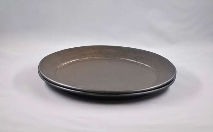 【波佐見焼】金彩釉 リム プレート L 2枚セット【堀江陶器】 [JD167]