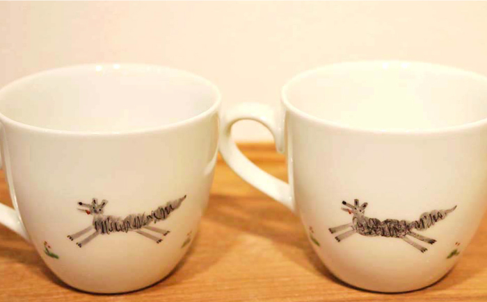 【波佐見焼】赤ずきん マグカップ 2個セット【堀江陶器】 [JD170]