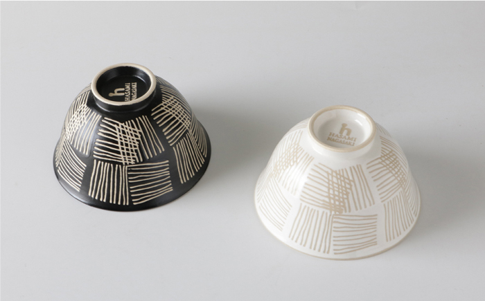 【波佐見焼】ファブリック ペア 飯碗 茶碗【奥川陶器】 [KB40]