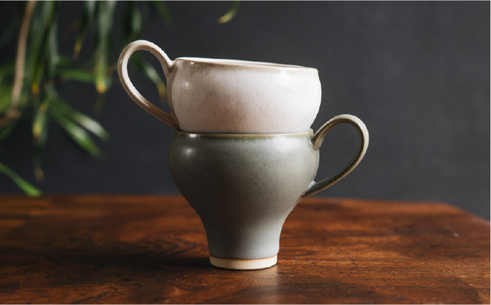 【波佐見焼】コーヒーのためのカップ コーヒーカップ tall (ホワイト・グリーン) 2色セット【イロドリ】 [KE20]