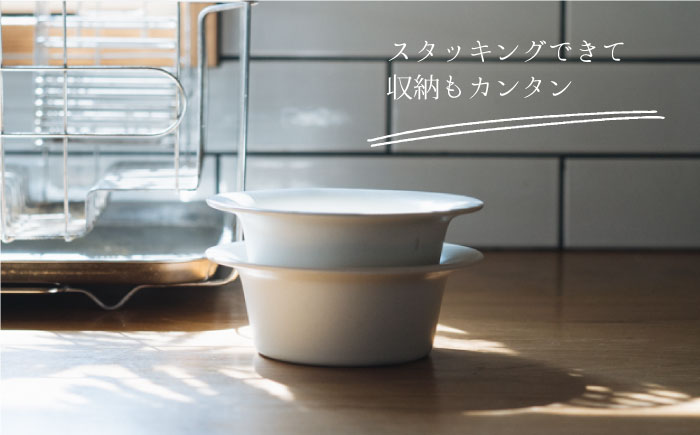 【波佐見焼】ハット ボウル 白マット釉 2個セット【イロドリ】 [KE29]