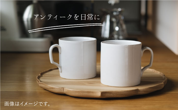 【波佐見焼】19C 復刻 マグカップ 白つや釉 2個セット【イロドリ】 [KE31]