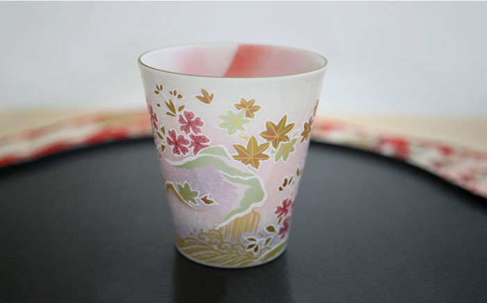 【波佐見焼】赤富士 あけぼのプレミアム マグカップ ピンク【葉山窯】 [KF04]