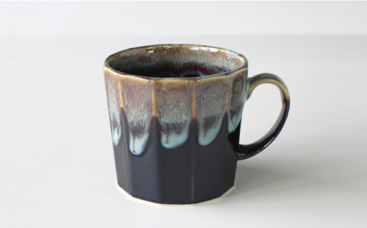 【波佐見焼】ドレイン ペア マグカップ (黒・ピンク)【石丸陶芸】 [LB50]