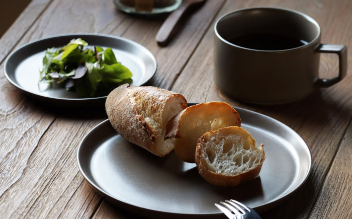 【波佐見焼】ベルシリーズ プレートS(15cm)/M(21cm) スープカップ 3点セット マットグレー 食器【康創窯】 [LD12]