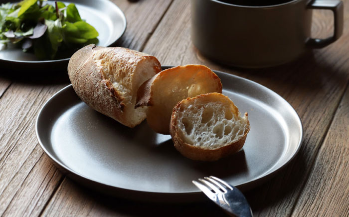 【波佐見焼】ベルシリーズ プレートM(21cm) 2枚セット マットグレー 食器 皿【康創窯】 [LD14]