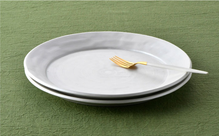 【波佐見焼】波佐見塗 銀の プレート 【野下上絵】 [LE06]