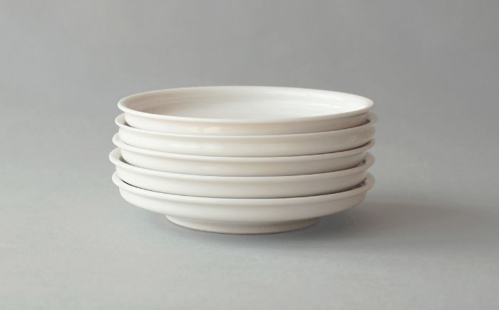 【波佐見焼】KINU 5寸皿 5点セット（艶あり）【studio wani】 [MB79]