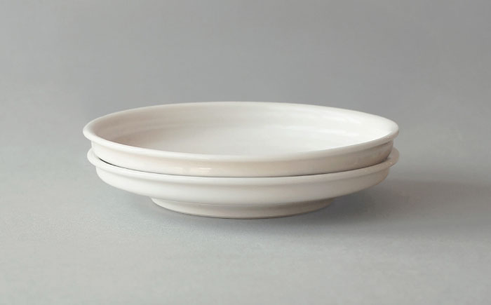 【波佐見焼】KINU 6寸皿 2点セット（艶あり）【studio wani】 [MB81]