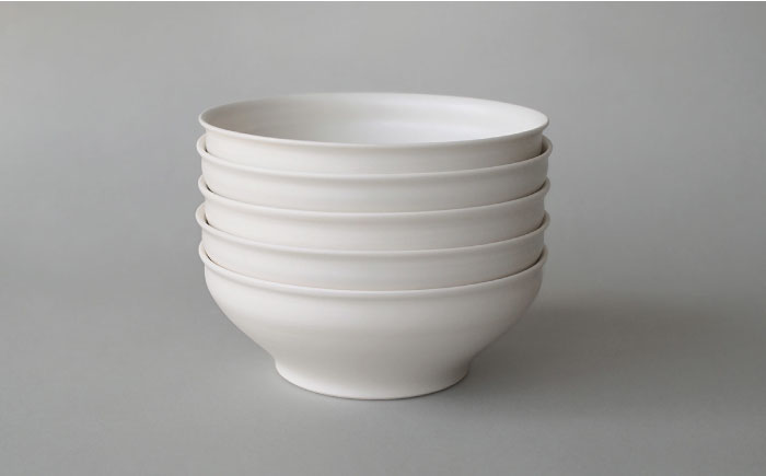 【波佐見焼】KINU スープボウル 5点セット（艶なし）【studio wani】 [MB94]