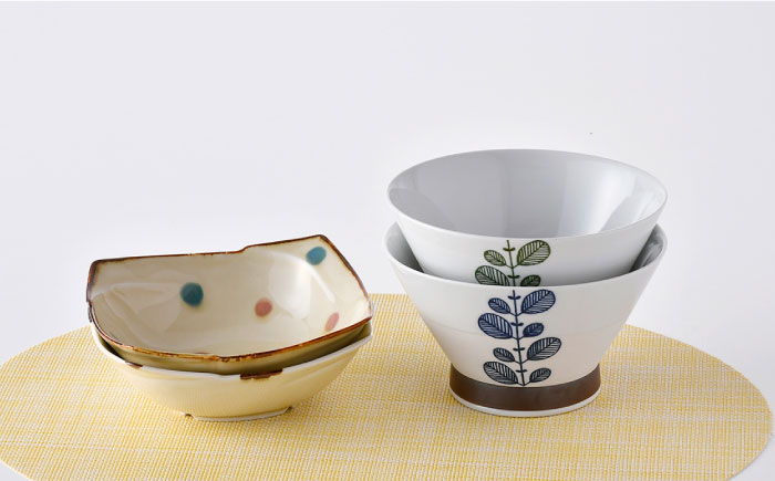 NB 106【波佐見焼】大人気の波佐見焼 どんぶり ボウル 含む オリジナルセットアップ商品【大貴セラミックス/新生和】 [NB106]