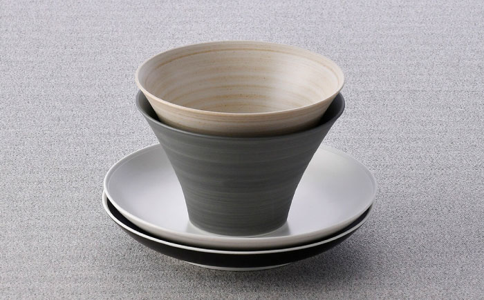 【波佐見焼】皿・鉢 マットカラー 4点セット【浜陶/陶芸ゆたか】 [NB130]