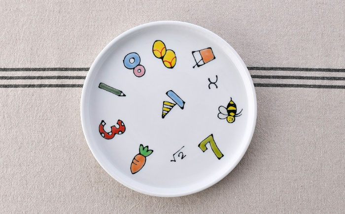 【波佐見焼】ペアマグカップ・プレート カラフル/数字柄 オリジナルセット【陶もと/奥川陶器】 [NB132]