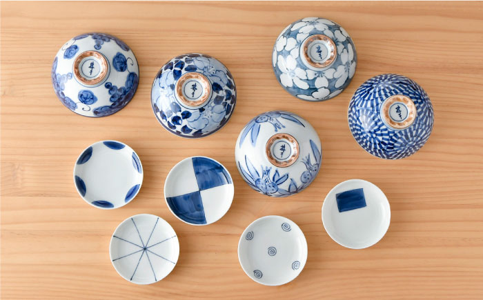 【波佐見焼】オリジナルセットアップ商品 茶碗 小皿【不二商店/堀江陶器】 [NB68]