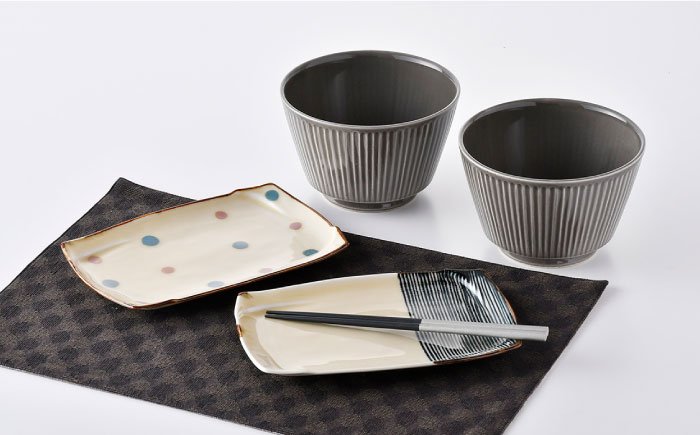 NB 99【波佐見焼】大人気の波佐見焼 どんぶり 角皿 含む オリジナルセットアップ商品【陶もと/大貴セラミックス】 [NB99]