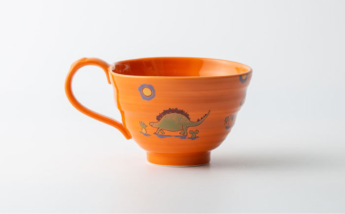 【波佐見焼】マグスープ碗 ペアセット（オレンジ/イエロー）スープマグカップ 食器 【ふきの陶】 [NF14]