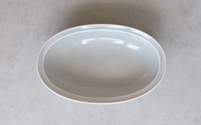 【波佐見焼】 リムオーバルボウル グレー 2点セット 【西海陶器】 [OA400]