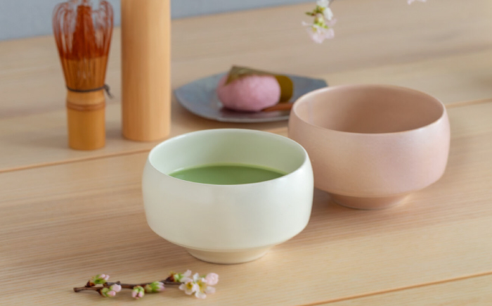 【波佐見焼】　さくら haku碗ペア 2点セット　【西海陶器】 [OA426]