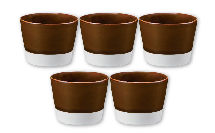 【波佐見焼】【essence】es cup 〈S〉 飴釉 5点セット【西海陶器】 [OA460]