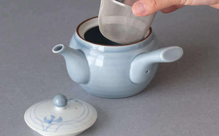 【波佐見焼】グレー蘭 急須茶器揃 湯呑み 茶器 食器【西海陶器】 [OA491]