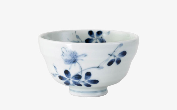 【波佐見焼】染付野花 ひさご碗 食器 ボウル【西海陶器】 [OA495]