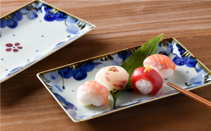 【波佐見焼】花詰 焼き皿 角皿 プレート 5枚セット【陶豊】 [OE01]