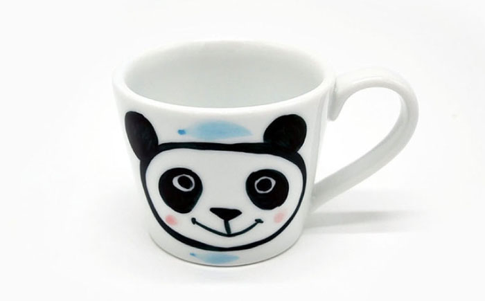 【波佐見焼】【名入れ】子供食器 セット （ライオン・パンダ・トラ） ベビー食器【工房紫明】 [OF02]