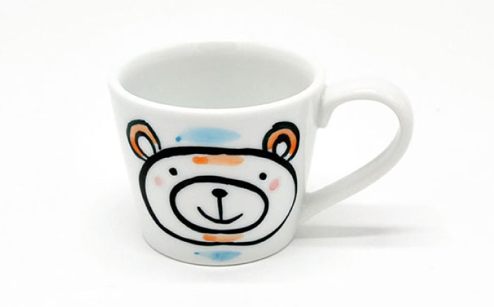 【波佐見焼】【名入れ】子供食器 セット（うさぎ・ねこ・くま） ベビー食器【工房紫明】 [OF03]