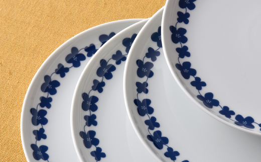 【波佐見焼】シュエット プレート 小 ハナミズキ5枚セット【福田陶器店】 [PA169]