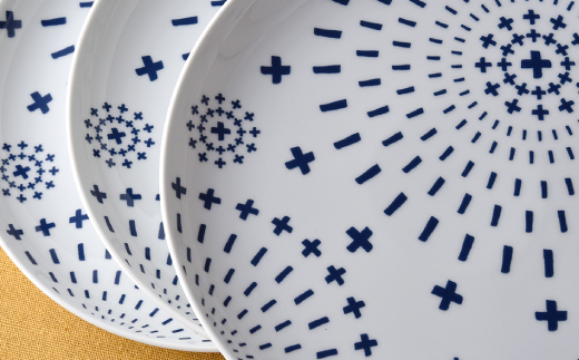 【波佐見焼】シュエット プレート 大 ハナビ5枚セット【福田陶器店】 [PA175]