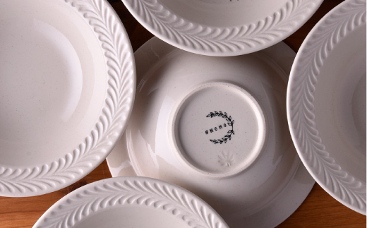 【波佐見焼】ローズマリー (アイボリー) ボウル 5個セット【福田陶器店】 [PA181]