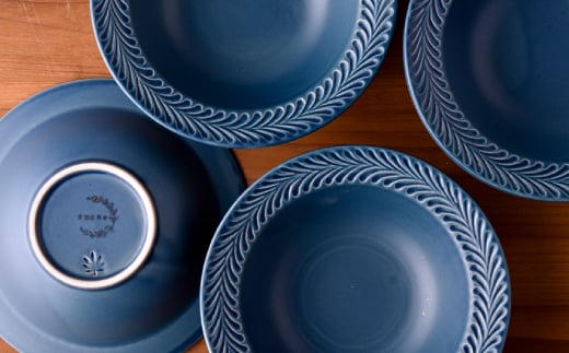 【波佐見焼】ローズマリー (デニム) ボウル 5個セット【福田陶器店】 [PA182]