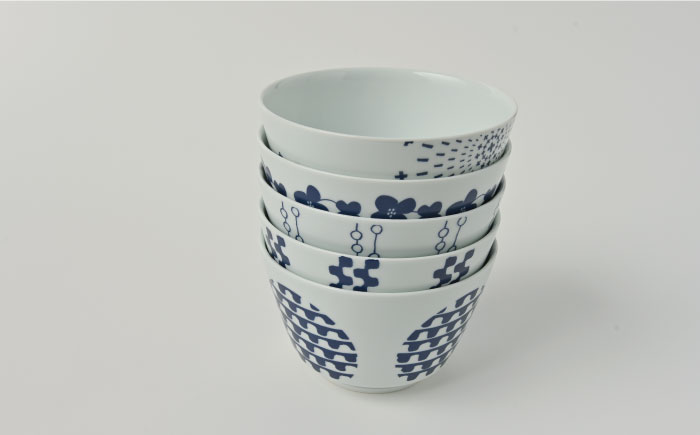 【波佐見焼】シュエット ミドル丼 どんぶり 5種セット【福田陶器店】 [PA238]