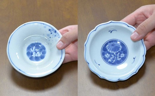 【波佐見焼】和波佐見紋 絵変わり十二種 小皿 小鉢 揃え 各五枚ずつ 食器 皿 【福田陶器店】 [PA27]