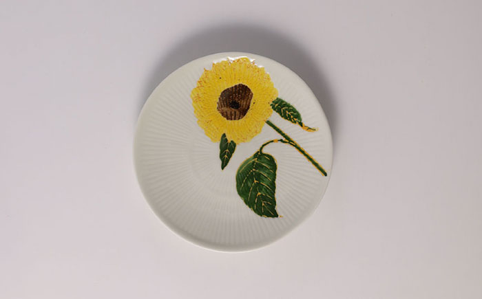 【波佐見焼】向日葵（ひまわり）イエロー 取皿5点セット 食器 プレート【福田陶器店】 [PA310]