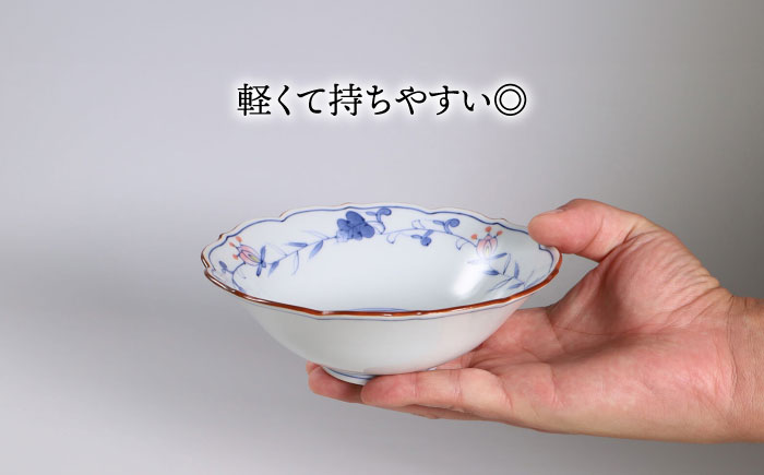 【波佐見焼】京鉢（大） 洋唐草 中鉢 5個セット【福田陶器店】[PA357]