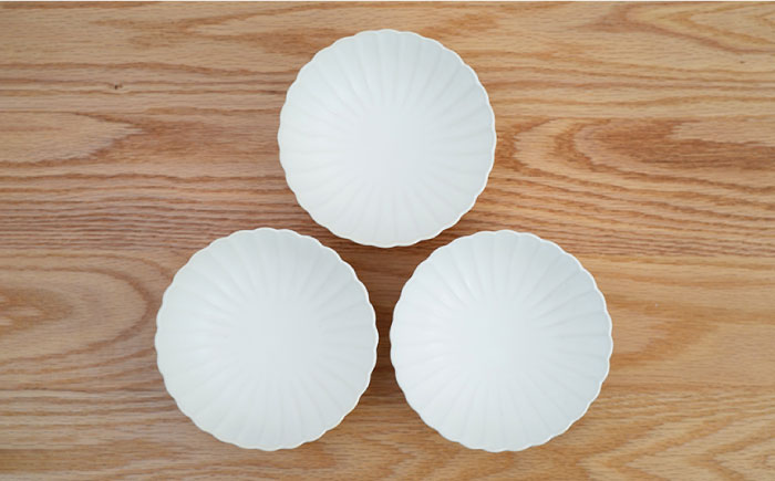 【波佐見焼】花しのぎ 小鉢 （白） 3点セット【団陶器】 [PB104]